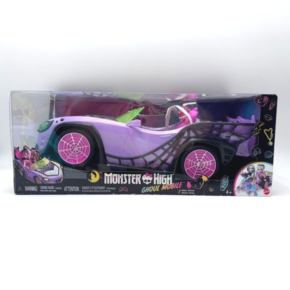 MONSTER HIGH NEW BOXED Purple Ghoul Mobile Car Vehicle with Pet and Accessories